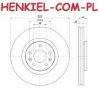 Tarcze hamulcowe wentylowane MIKODA 1787 + KLOCKI MIKODA 71787 - RENAULT MEGANE IV Hatchback (B9A/M/N_) MEGANE IV Grandtour (K9A/M/N_) MEGANE IV Sedan TALISMAN (L2M_) TALISMAN Grandtour (KP_) - OŚ PRZEDNIA