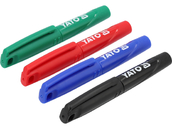 MARKERY TECHNICZNE 72 SZT CZARNY-ZIELONY-NIEBIESKI-CZERWONY YATO YT-69311 