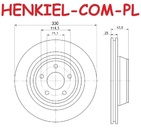 Tarcza hamulcowa wentylowana MIKODA 0788 - FORD USA MUSTANG - OŚ TYLNA