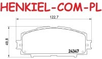 Tarcze hamulcowe wentylowane MIKODA 2254 GT malowane, nacinane, wiercone, kolor: czarny + KLOCKI MIKODA 72254 - DAIHATSU CHARADE 11r- TOYOTA IQ (_J1_) YARIS (_P9_) YARIS (_P13_) PRIUS C (NHP10_) - OŚ PRZEDNIA