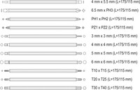 ZESTAW WKRĘTAK Z WYMIENNYMI KOŃCÓWKAMI 22w1 KPL. 12SZT. YATO YT-2797