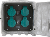 GNIAZDO OGRODOWE HERMETYCZNE IMITACJA KAMIENIA IP44 4X230V YATO YT-81271