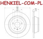 Tarcza hamulcowa pełna MIKODA 2430 - VOLVO S80 II (124) V70 III (135) XC70 II (136) - OŚ TYLNA