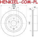 Tarcza hamulcowa wentylowana MIKODA 1548 - INFINITI EX G Coupe G Sedan G Kabriolet M35 M45 Q60 Kabriolet Q60 Coupe QX50 I NISSAN SKYLINE (V35) - OŚ TYLNA