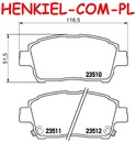 KLOCKI QUARO CERAMICZNE QP7748 - TOYOTA COROLLA (_E12_) - OŚ PRZEDNIA s. ABEBONO