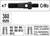 NITOWNICA RĘCZNA DO NITONAKRĘTEK M3-M12 360mm YATO YT-36127