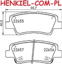 Klocki hamulcowe FERODO FDB5041 - HYUNDAI BAYON (BC3) i20 III (BC3, BI3) IONIQ (AE) NEXO (FE) SONATA VI (YF) SONATA VII (LF) TUCSON (TL, TLE) KIA NIRO I (DE) RIO IV (YB, SC, FB) SPORTAGE IV (QL, QLE) STONIC (YB) - OŚ TYLNA