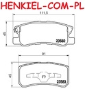 Tarcze hamulcowe pełne MIKODA 0938 + KLOCKI SAMKO 5SP954 - CITROEN C-CROSSER C-CROSSER ENTERPRISE MITSUBISHI LANCER SPORTBACK OUTLANDER II PEUGEOT 4007 - OŚ TYLNA