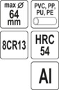 OBCINAK PRZECINAK V-CUT DO RUR PCV DO 64 MM YATO YT-22293