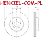 Tarcza hamulcowa wentylowana MIKODA 5416 - MERCEDES-BENZ CLS (C257) KLASA C (W205) KLASA C T-Model (S205) Coupe (C205)  Kabriolet (A205)  KLASA E (W213) T-Model (S213) Coupe (C238) Kabriolet (A238) GLC (X253) GLC Coupe (C253) - OŚ PRZEDNIA