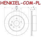 Tarcza hamulcowa wentylowana MIKODA 1535 - NISSAN QASHQAI I (J10, JJ10) X-TRAIL (T30, T31) RENAULT KOLEOS I (HY_) - OŚ TYLNA