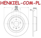 Tarcze hamulcowe pełne MIKODA 0745 + KLOCKI ATE 13.0460-2722.2 - FORD GALAXY S-MAX - OŚ TYLNA