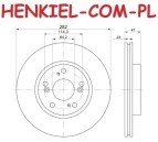 Tarcze hamulcowe wentylowane MIKODA 0827 + KLOCKI SAMKO 5SP1071 - HONDA FR-V (BE) - OŚ PRZEDNIA