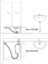 AUTOMATYCZNA  POMPA SANITARNA ŁAZIENKOWA DO PRYSZNICA WANNY UMYWALKI 250W 100L/min FALA 75945