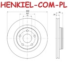Tarcza hamulcowa wentylowana MIKODA 2555 - JEEP WRANGLER III (JK) - OŚ PRZEDNIA