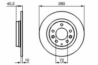 Tarcza hamulcowa  JAPANPARTS DP-316  - tył