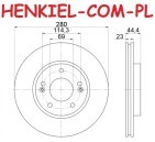 Tarcze hamulcowe wentylowane MIKODA 1144 + KLOCKI FERODO FDB4613 - HYUNDAI ELANTRA Sedan (MD, UD) i30 (GD) (sys. BOSCH) i30 Coupe (sys. BOSCH) VELOSTER KIA CEE'D (JD) PRO CEE'D (JD) - OŚ PRZEDNIA