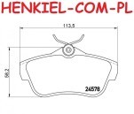 Klocki hamulcowe TRW GDB1740 - CITROEN JUMPY (VF7) FIAT SCUDO (270_, 272_) PEUGEOT EXPERT (VF3A_,VF3U_,VF3X_) TOYOTA PROACE (MDX_) - OŚ TYLNA