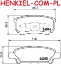 Klocki hamulcowe BREMBO P54034 - CHRYSLER SEBRING (JS) SEBRING Kabriolet (JS) JEEP COMPASS (MK49) PATRIOT (MK74) MITSUBISHI LANCER VII (CS_A, CT_A) LANCER VII Kombi (CS_W, CT_W) LANCER VIII (CY_A, CZ_A) LANCER VIII Sportback (CX_A) OUTLANDER I (CU_W) OUTLANDER II (CW_W) - OŚ TYLNA