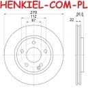 Tarcza hamulcowa wentylowana MIKODA 1461 - MERCEDES VANEO (414) - OŚ PRZEDNIA