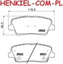 Tarcze hamulcowe pełne MIKODA 1145 + KLOCKI QUARO QP5874 - HYUNDAI SANTA FÉ II (CM) SANTA FÉ III (DM) GRAND SANTA FÉ KIA SORENTO II (XM) - OŚ TYLNA