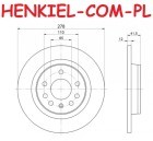 Tarcze hamulcowe pełne MIKODA 0366 + KLOCKI MIKODA 70366 - FIAT CROMA (194) - OŚ TYLNA