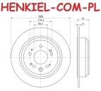 Tarcze hamulcowe pełne MIKODA 0845 + KLOCKI MIKODA 70845 - HONDA ACCORD VIII (CU) ACCORD VIII Kombi (CW) - OŚ TYLNA