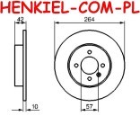 Tarcze hamulcowe pełne MIKODA 1637 + KLOCKI MIKODA 71620 - OPEL COMBO MERIVA I A - OŚ TYLNA