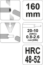 UNIWERSALNY ŚCIĄGACZ DO IZOLACJI 0.8-2.6mm2 160mm YATO YT-2319