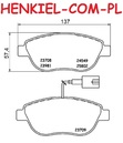 Tarcze hamulcowe wentylowane MIKODA 0353 + KLOCKI QUARO QP3774C ceramiczne - OPEL CORSA D CORSA D Van - OŚ PRZEDNIA