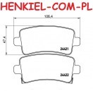 Tarcze hamulcowe pełne MIKODA 1657 + KLOCKI MIKODA 71657 - CHEVROLET MALIBU OPEL INSIGNIA SAAB 9-5 - OŚ TYLNA
