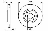 Tarcze hamulcowe wentylowane MIKODA 0545 + KLOCKI MIKODA 71331 - CITROEN C5 I II C5 BREAK I II - OŚ PRZEDNIA