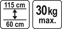 PODPORA TELESKOPOWA ROZPÓRKA PŁYT GK 60-115 CM  YATO YT-64551