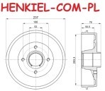 Bęben hamulcowy MIKODA 9423 - RENAULT CLIO III (BR0/1, CR0/1) CLIO Grandtour (KR0/1_) CLIO III Nadwozie pełne (SB_, SR_) MODUS/GRAND MODUS (F/JP0_) - OŚ TYLNA