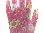 RĘKAWICE OGRODOWE KWIATY - CIEMNY RÓŻ ROZMIAR 10(XL) KOLOROWE FLO 74133