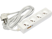 PRZEDŁUŻACZ ELEKTRYCZNY, BIAŁY, 4 GNIAZDA Z UZIEMIENIEM, 3M VOREL 72505