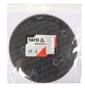  KRĄŻEK KRĄŻKI Z SIATKI ŚCIERNEJ Z RZEPEM SIATKA ŚCIERNA DO TYNKÓW GŁADZI GIPSÓW DO SZLIFIERKI 225mm kpl. 3szt. P220 YATO YT-845863