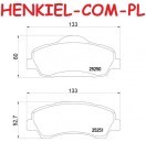 Klocki hamulcowe BOSCH 0986494713 - CITROEN C-ELYSEE C4 CACTUS PEUGEOT 301 308 II - OŚ PRZEDNIA