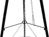 GRILL WISZĄCY NA TRÓJNOGU CHROMOWANY RUSZT ROŻEN 46CM LUND 99903 