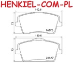 Klocki hamulcowe MIKODA 71916 - VOLVO XC40 (536) EX30 (416) EX30 Cross Country - OŚ PRZEDNIA