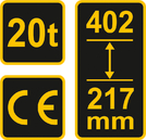 PODNOŚNIK TŁOKOWY HYDRAULICZNY SŁUPKOWY BUTELKOWY 20T VOREL 80082