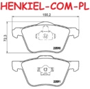 Klocki hamulcowe BREMBO P86022 - VOLVO XC90 I (275) - OŚ PRZEDNIA