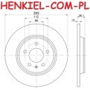 Tarcza hamulcowa pełna wysoko nawęglana QUARO QD2333HC - AUDI A4 (8K2, 8K5, 8KH B8) A5 (8T3 , 8TA, 8F7) A6 (4G2, 4G5, 4GC, 4GD, 4GH, 4GJ C7) A7 Sportback (4GA, 4GF) Q5 (8RB) - OŚ TYLNA