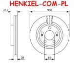 Tarcze hamulcowe wentylowane MIKODA 1118 + KLOCKI MIKODA 71111 - KIA SOUL II (PS) - OŚ PRZEDNIA