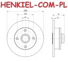 Tarcza hamulcowa pełna z piastą MIKODA 0235 - SEAT CORBOBA IBIZA II TOLEDO I VW CORRADO GOLF II III IV JETTA II PASSAT POLO SCIROCCO VENTO - OŚ TYLNA