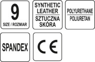 RĘKAWICE RĘKAWICZKI ROBOCZE OCHRONNE WZMACNIANE RZEP roz. 9 YATO YT-74665