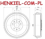 Bęben hamulcowy MIKODA 9455 - FIAT DOBLO (263_) OPEL COMBO (X12) - OŚ TYLNA