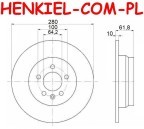 Tarcze hamulcowe pełne MIKODA 1814 + KLOCKI MIKODA 70446 - ROVER 75 (RJ) 75 Tourer (RJ) - OŚ TYLNA