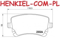 KLOCKI QUARO QP2724 - AUDI A4 B6 B7 A6 C6 A8 D3 VW MULTIVAN V VI TRANSPORTER V VI PHAETON - OŚ TYLNA 