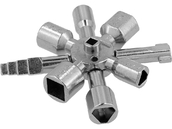 KLUCZ DO SZAFEK SKRZYNEK SERWISOWYCH TECHNICZNYCH  Z LICZNIKAMI WODY GAZU PRĄDU 10w1 VOREL 78478